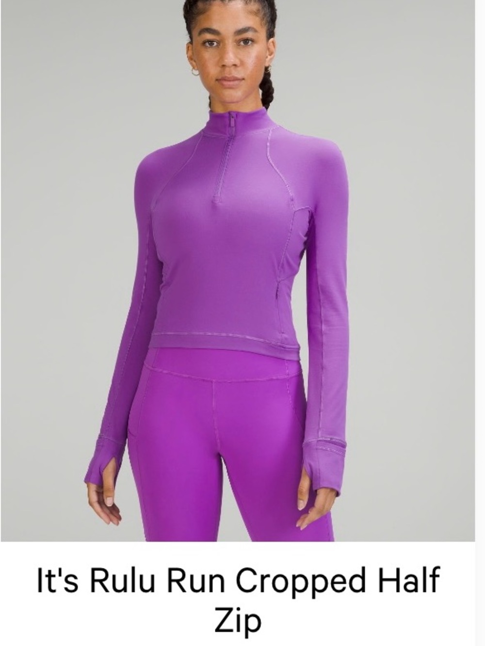 lululemon athletica Rulu Run Cropped Half-Zip Top - Moonlit Magenta